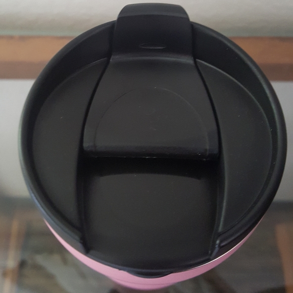 Starbucks 2008 pink and silver curvy stainless steel hot beverage cup mug 12oz - Picture 7 of 12